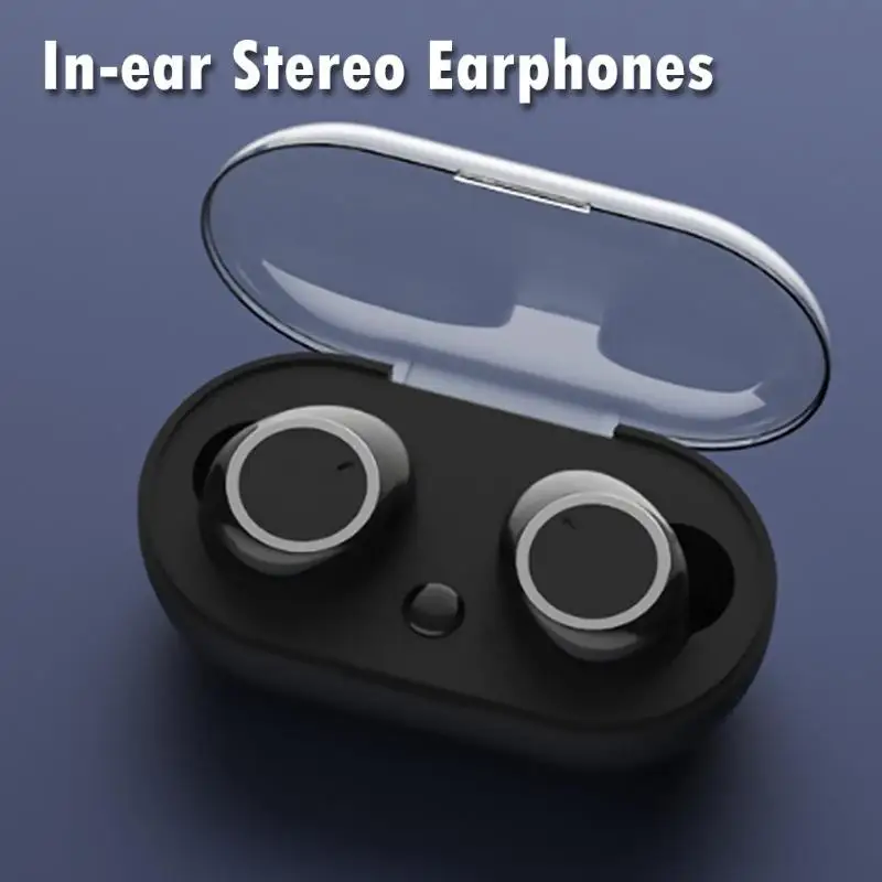 Bluetooth Binaural Earphones with 300mAh Digital Charging Case TWS Wireless 5 0 Touch Control Headphones Handsfree