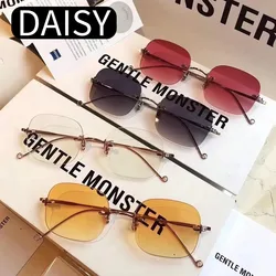 GENTLE MONSTER Sungllasses Women 2021 For Men Luxury Designer Vintage Rimless DAISY Acetate Trending GM JENNIE KIM Sun Glasses