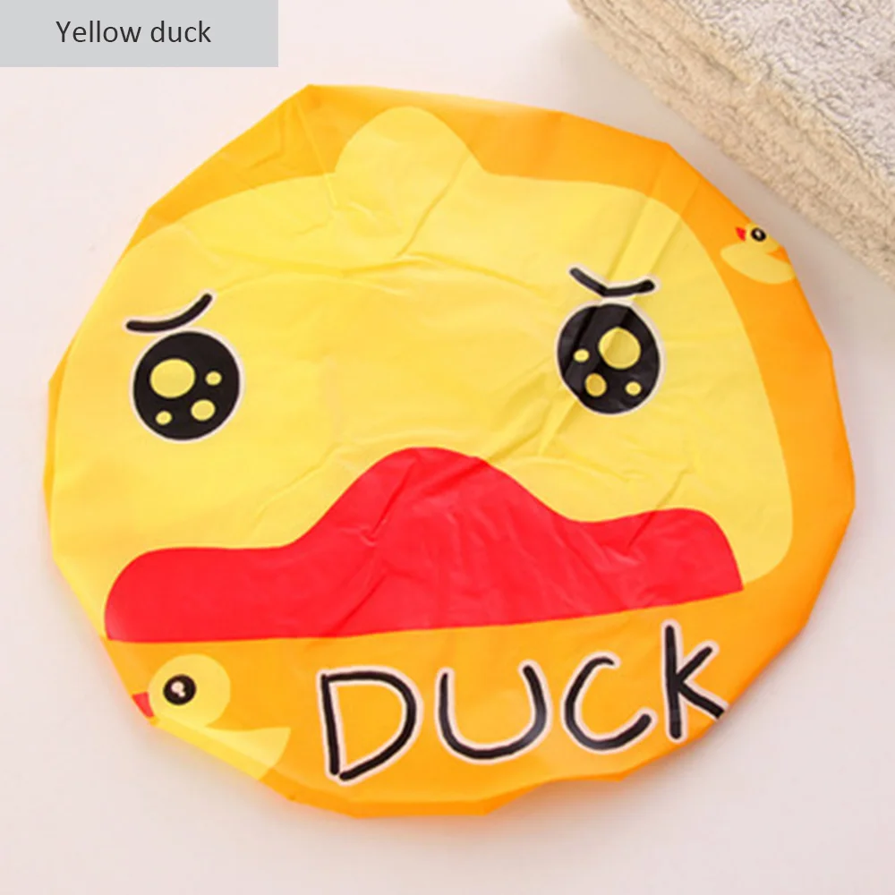 Милая водонепроницаемая шапочка для душа с героями мультфильмов, Resuable, кружевная эластичная лента, Банные шапки для волос, шапка, Новинка