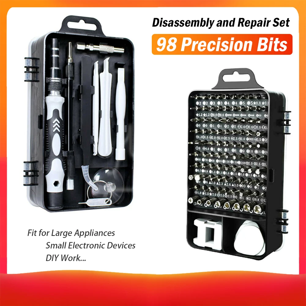 

115 In 1 Precision Screwdriver Set Magnetics Screwdriver Bits Telescopic Tube Hexagonal Sleeve For Refrigerator TV Watches PC