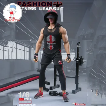 

Fire Girl Toys 1/6 FG055 1/6 Male Fitness Wear Suit Sport Vest Pants Clothes for 12" TBLeague M33 M34 M35 Action Figures