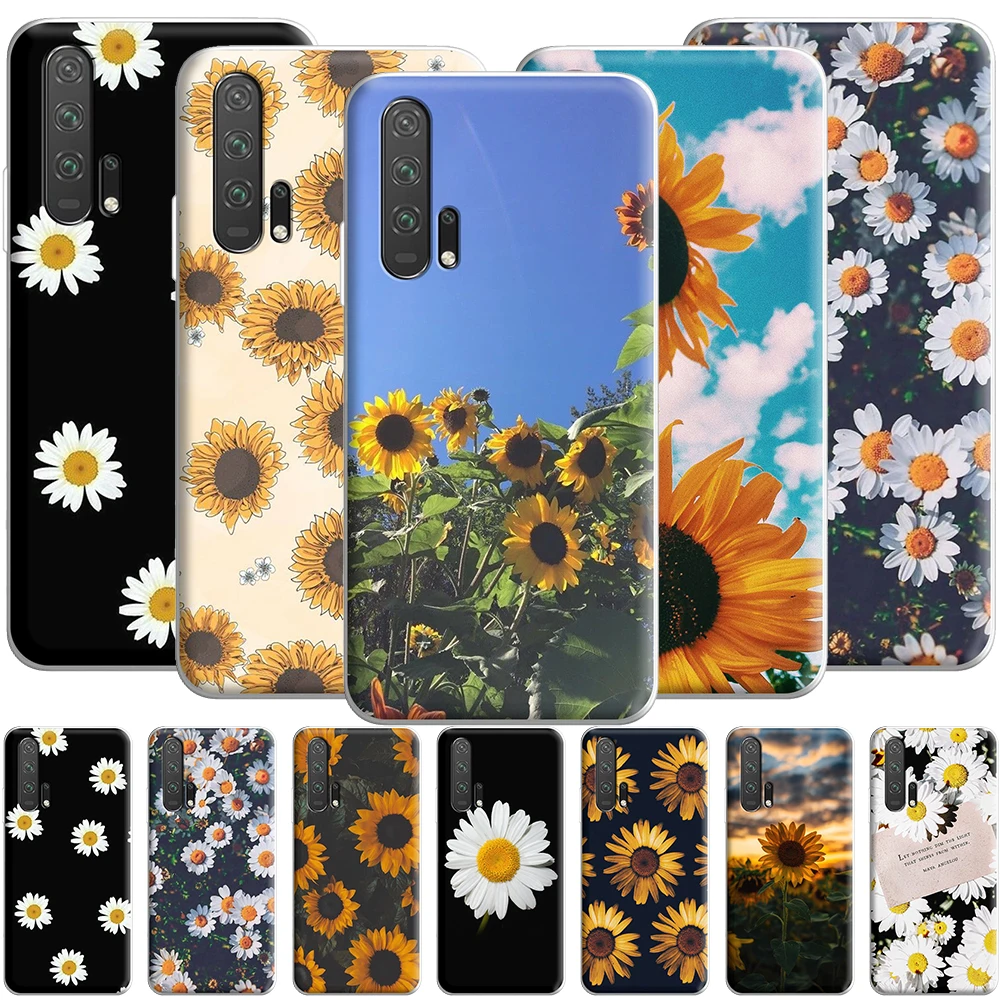 Силиконовый чехол для Huawei Honor 20 20S Note 10 9X 9 8A 8X 8C 8 7X 7A 7C 6A Lite Pro с летними маргаритками