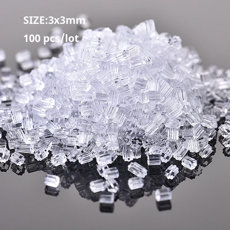 

100Pcs/Lot ceal Transparent Geometric Stud Earrings Back Stopper Women Ear Piercing Plug Fashion Jewelry 2021 Jewelry