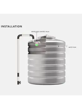

4' Transparent Top Water Inlet Fully Automatic Water Level Controller Water Tank Water Tower Pool Floating Ball Clicket