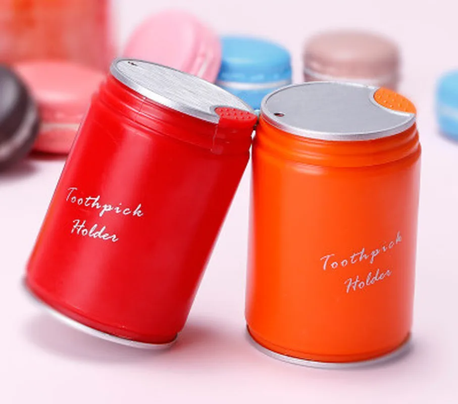 

Automatic Creative Cola Toothpick Holder Container Household Table Portable Toothpick Storage Box Toothpick Dispenser