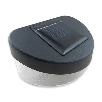 

Solar 8 LED Fence Light Black Shell White Light Wall Light Lamp Lightning Park Home Courtyard House Farm Garden