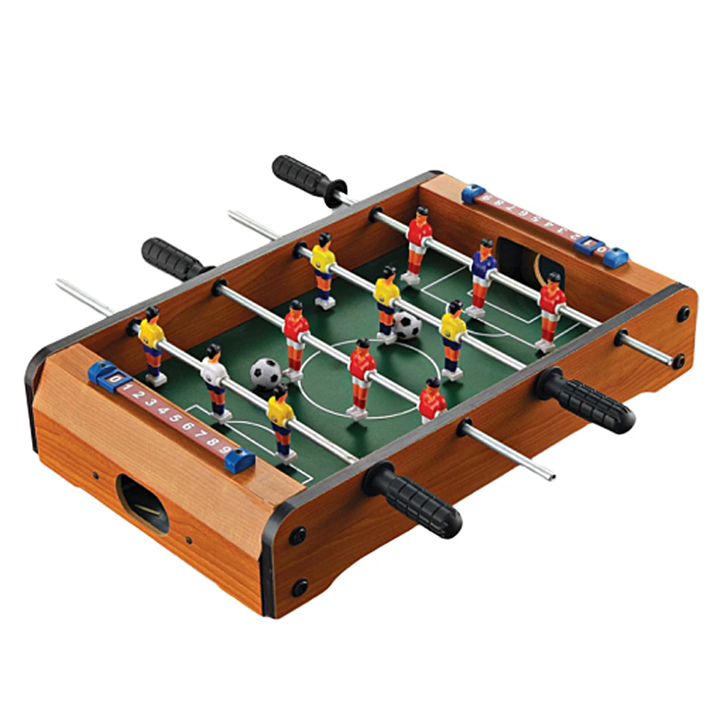 Portable Solid Table Football Set Tabletop Foosball Kids Family Adults Toy Game