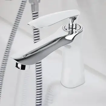 

Bathroom Basin Faucet Single Hole Hot and Cold Water Faucet Tap Barhroom Faucet Led Basin faucet G1/2"