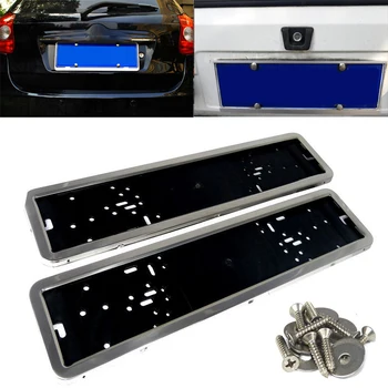 

Car License Frame License Plate Holder Stable Number Plate Frame Auto SUV 2pcs Stainless Steel Durable License Plate Frame