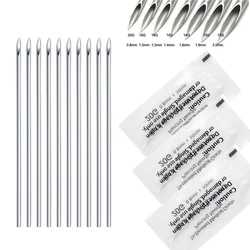 10Pcs 12G/14G/16G/18G/20G Disposable Tattoo Sterile Body Piercing Needles With Box For Ear Nose Navel Nipple Free Shipping
