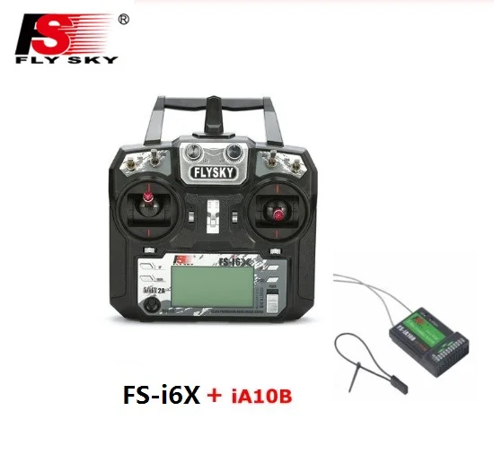 Flysky FS-i6X 2,4 GHz 10CH AFHDS 2A RC передатчик с iA6b iA10B приемник для Rc самолета Fox FS-i6X приемник с IA6B rec - Цвет: FS-i6X (IA10B) MODE1