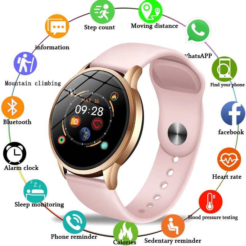  LIGE fitness tracker smart watch women Waterproof Sport For IOS Android phone Smartwatch women Hear - 33058618180
