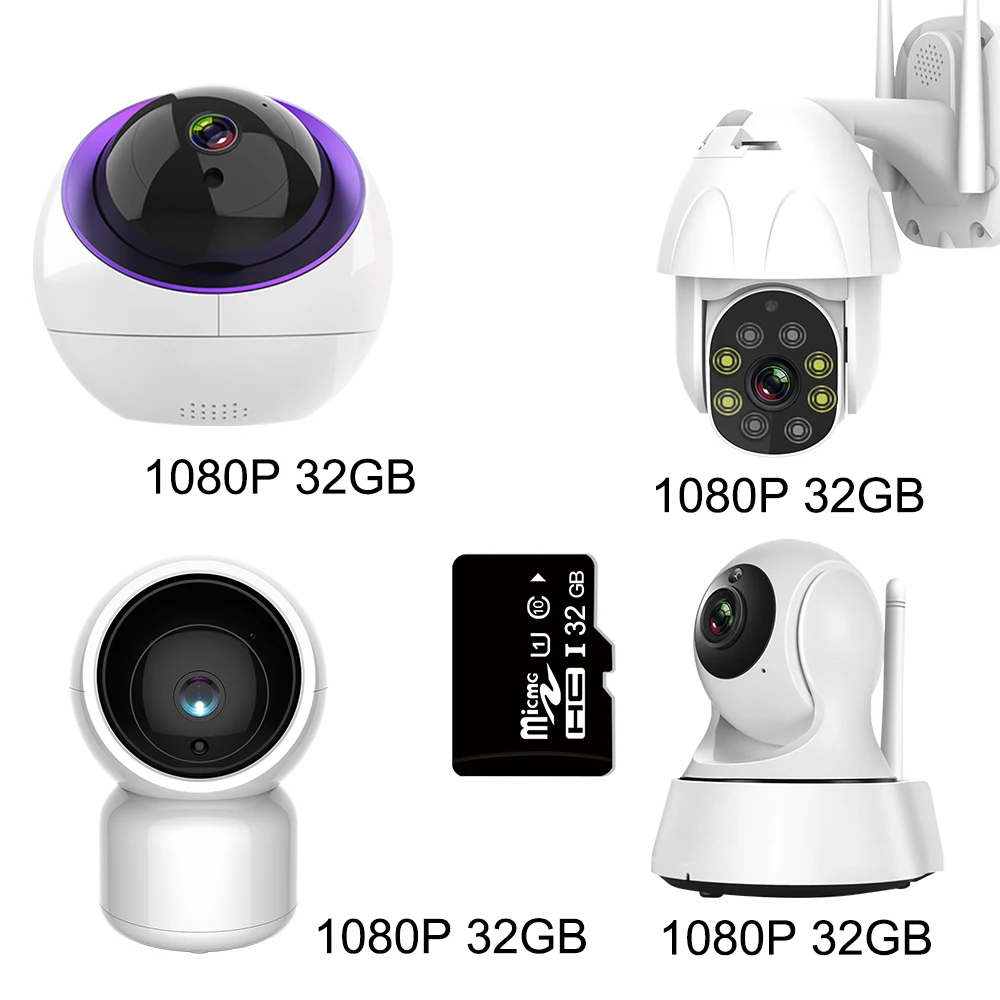 Системный комплект для фотокамеры Безопасности Беспроводная ip-камера YCC365 Plus 4 шт. 1080P sd-карта двухстороннее аудио WiFi домашняя система видеонаблюдения - Цвет: Серый