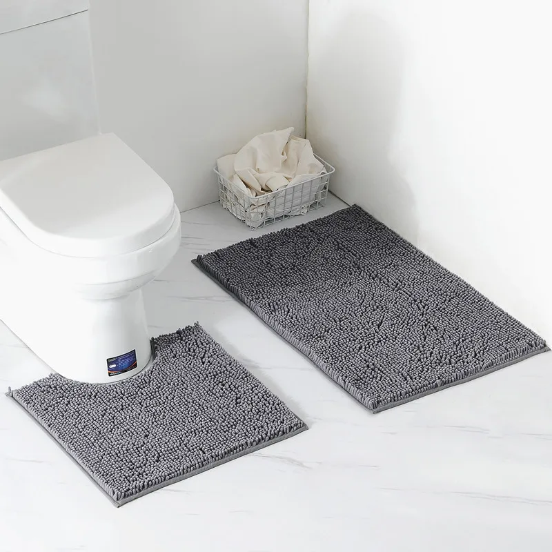 

Sunil Plush Carpet Bathroom 2 Piece/Set Floor Mat Bathroom Water-absorbing Bathroom Non-slip Toilet Mat Two-land Rug Dust Remova