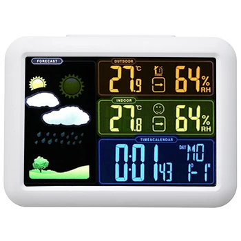 

1 Set 2-way Use 3 Channels Monitor White Wireless Barometer Outdoor Indoor Wireless Weather Station Analysis Instruments