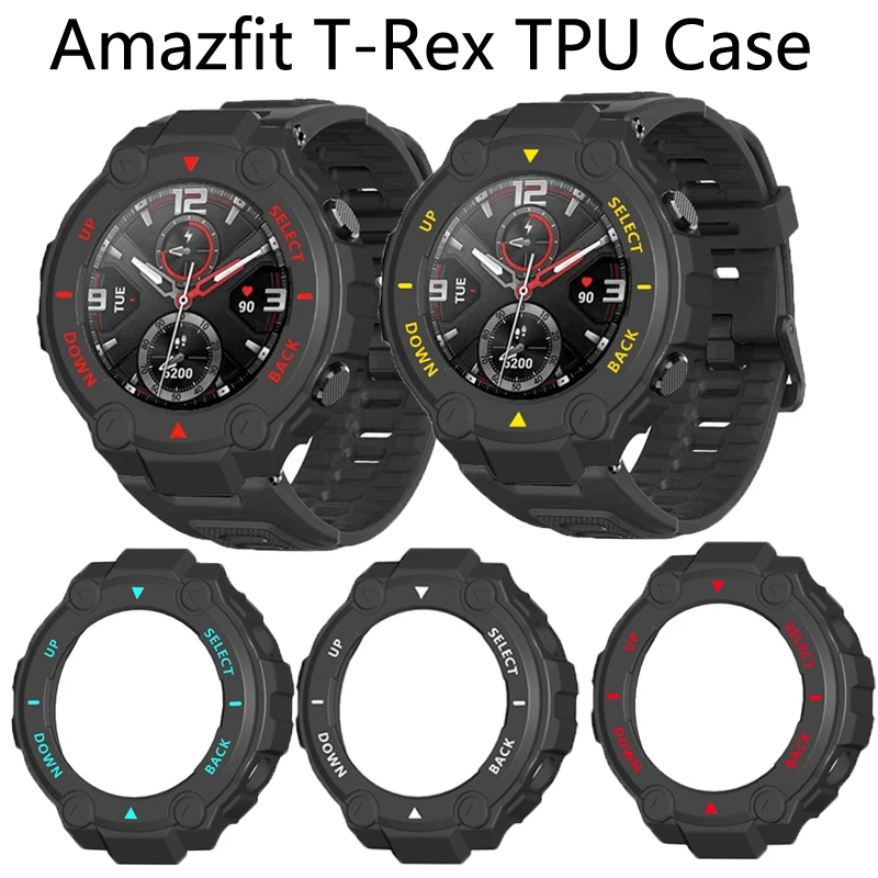 Nuovo Per Amazfit T-Rex Case Watch Tpu Cover Protettiva Shell Frame Protector Bracciale Amazfit T Rex Smart Watch Case