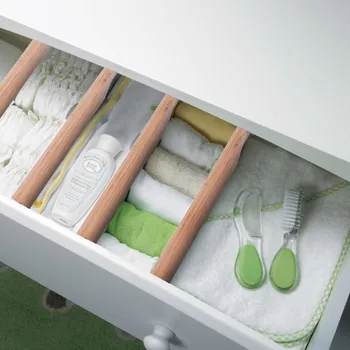 

TENSKE Bamboo Drawer Divider Adjustable & Expendable Kitchen Drawer Organizer Set Of 2PCS Bamboo Drawer Dividers Adjustable
