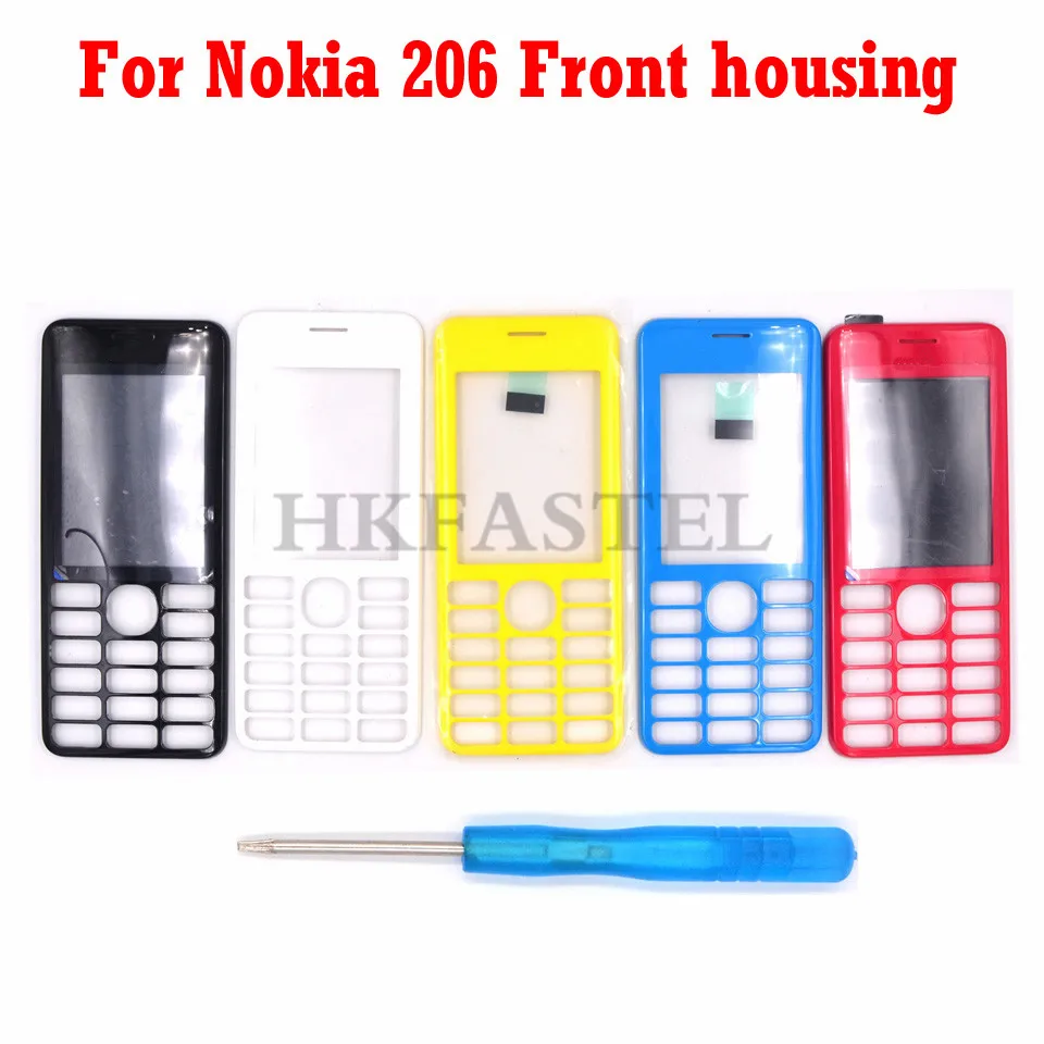 Для мобильного телефона Nokia 206 передний корпус с инструментом для 206 Dual Sim RM-872 задняя крышка батарейного отсека