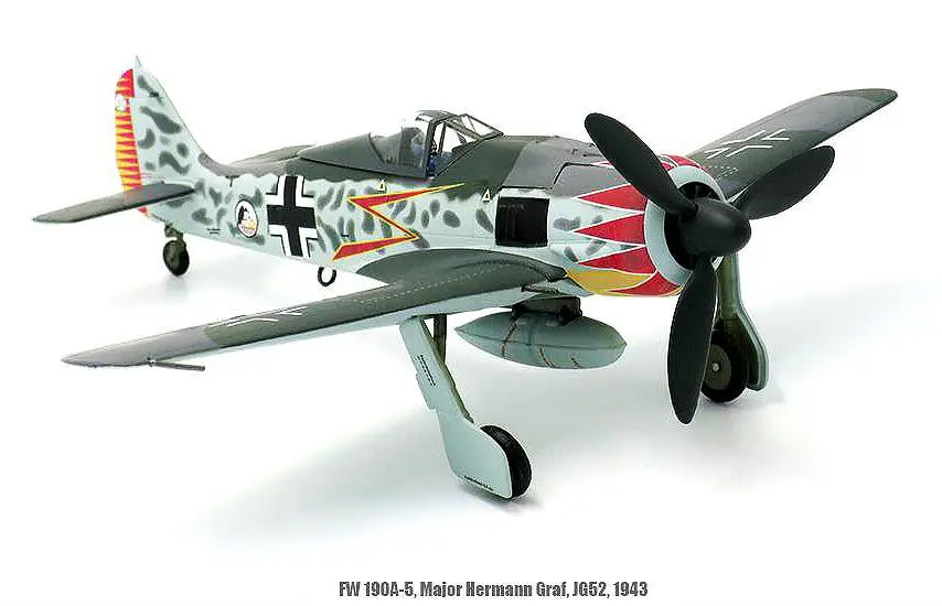 JC Крылья Люфтваффе FOCKE-WULF FW 190 A-5 JAGDGESCHWADER 52 1/72 литья под давлением