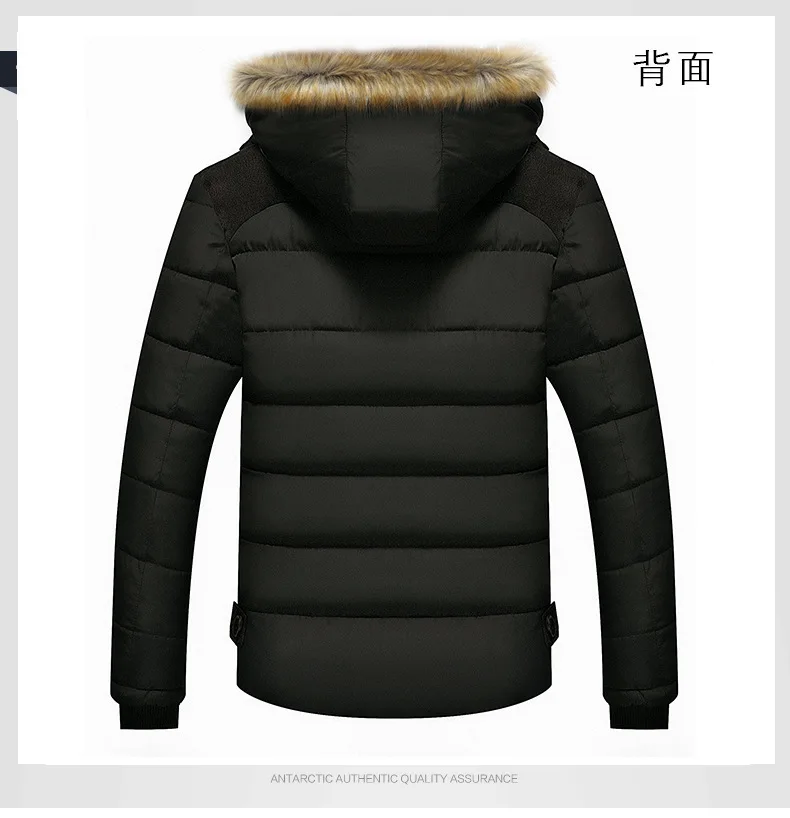 Winter New Style Men's Mid-length Cotton Coat Hooded Thick Windproof Cotton-padded Jacket Young MEN'S Warm Cotton-padded Cl