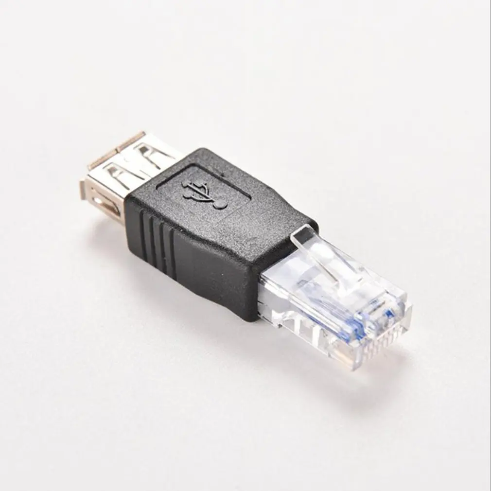 Сетевой интерфейс Rj45 к Usb Женский адаптер Usb к сетевому кабелю Хрустальная головка Usb Женский к Ri45 Хрустальная головка