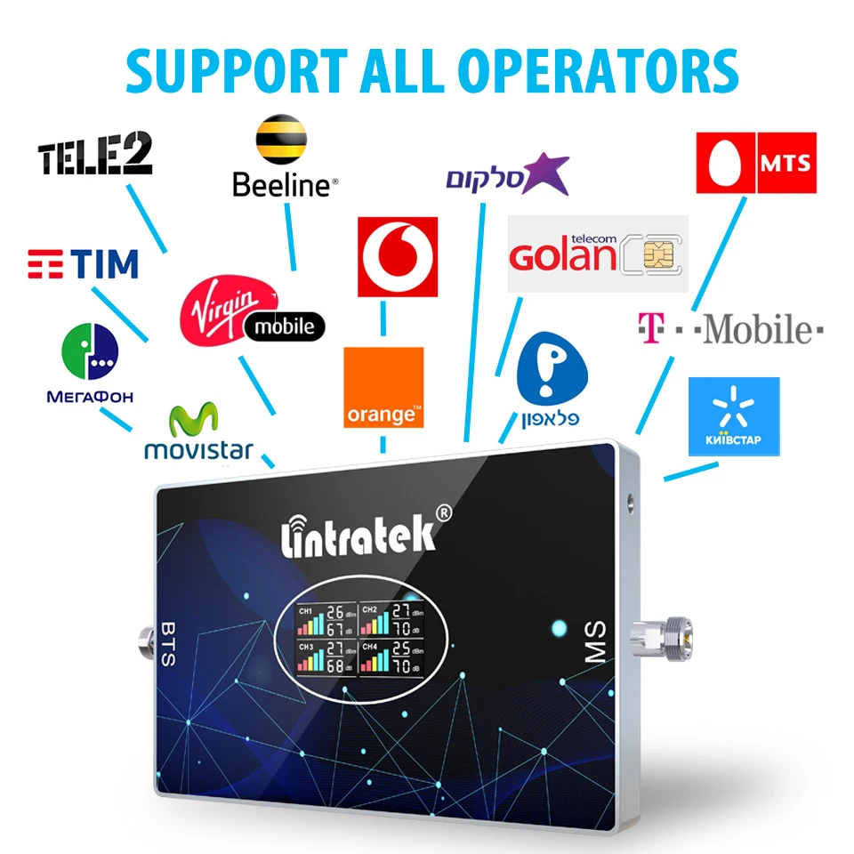 4G 3G 2G Cellular Signal Booster 800/850 900 1800
