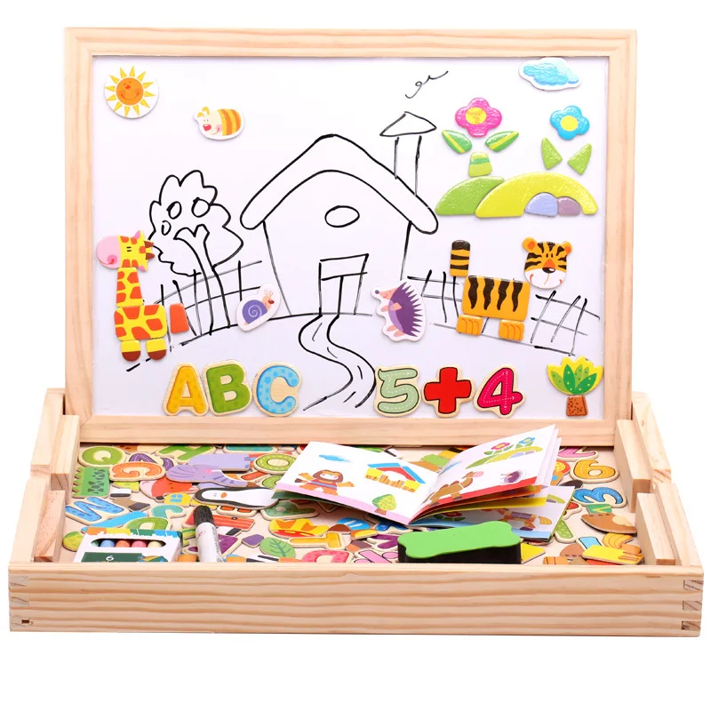 

Large Size Magnetic with Numbers Lettered Animal Joypin Drawing Board 3D Puzzle Model Flexible Writing Board Blackboard Birthday