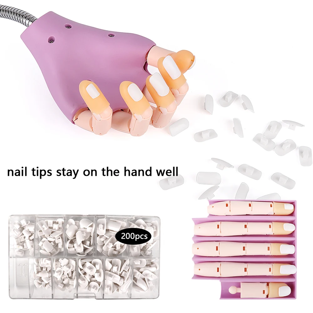 Arte do Prego Modelo de Mão Modelo da Arte do Prego Ferramenta de Manicure Ferramentas do Prego Prática Falsa Titular Flexível Ajustável Faça Você Mesmo Modelo da Treinamento 1 Mão 5 prática mão falsa titular flexível ajustável diy