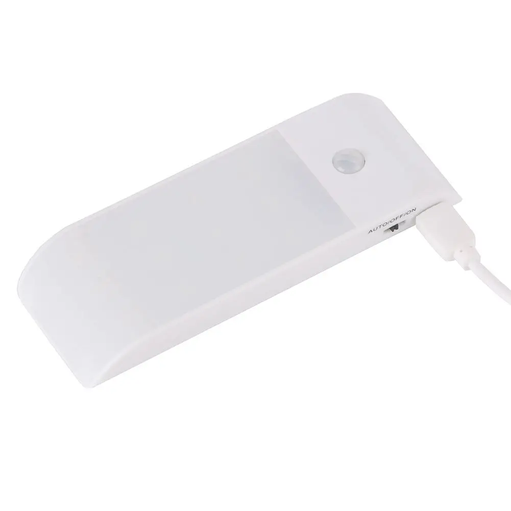 12LED USB Перезаряжаемый светильник с датчиком движения, настенный светильник для гардероба(белый светильник