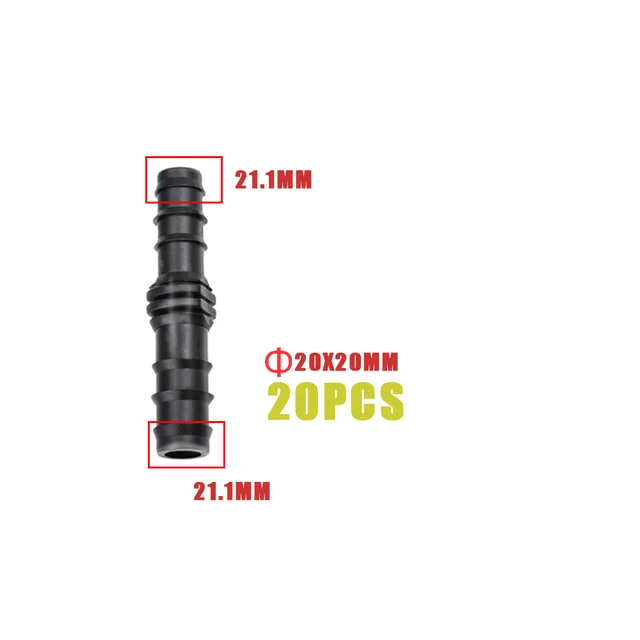 16/20/25 Mm-Es Vízcsatlakozó Műanyag Öntözőcsövek Illeszkedő Kétirányú Egyenlő Barb Csatlakozó Mikrocsepp Adapter A Kerthez - Image 2