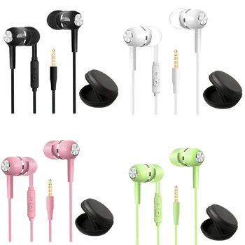 

Sport Earphone Wired Super Bass 3.5mm Crack Colorful Headset Earbud with Bag