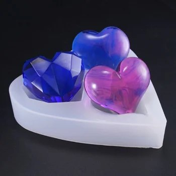 

1Pc Heart Shape Silicone Cake Mold Transparent Candy Moulds Wedding Birthday Baking Pastry Tools Biscuit Chocolate Maker