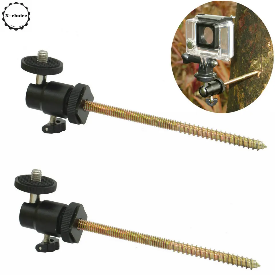 Game Camera Accessory Trail Camera Mounting Bracket - 360° Adjustable Holder With 1/4-20 Thread Outdoor Camera Mounting