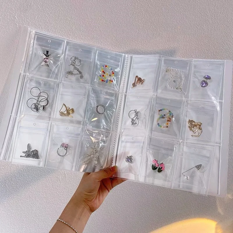 288/160/84 Bags Jewelry Storage Book Transparent Self-sealing Plastic Bag  PVC Bag Jewelry Storage Book for Jewelry Stamps Coin Photograph Display  Storage Bag
