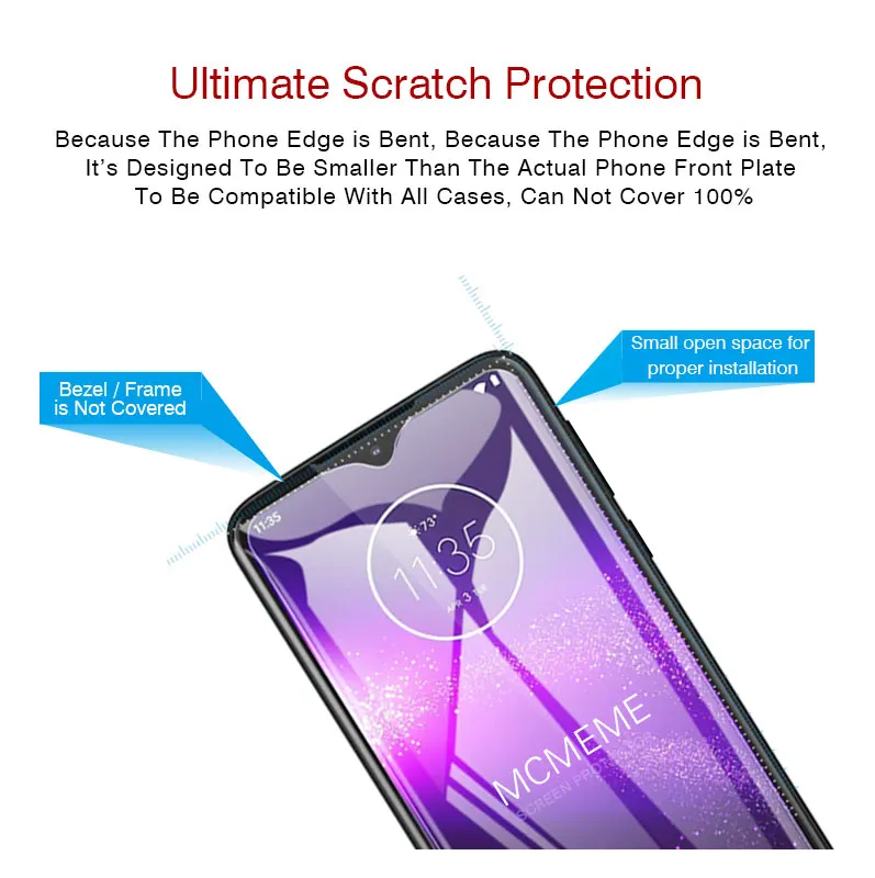 Закаленное стекло для Motorola One макро Защитное стекло для экрана