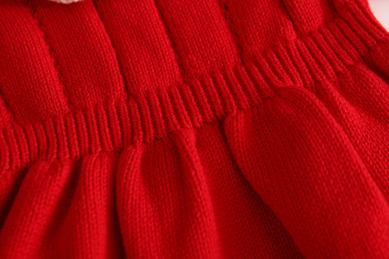 Модный детский шерстяной комбинезон для новорожденных девочек; сезон осень-зима; теплый вязаный свитер; комбинезоны с длинными рукавами; одежда для маленьких девочек
