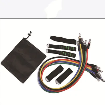 

11 Pcs/Set Latex Resistance Bands Crossfit Training Body Exercise Yoga Tubes Pull Rope Chest Expander Pilates Fitness with Bag