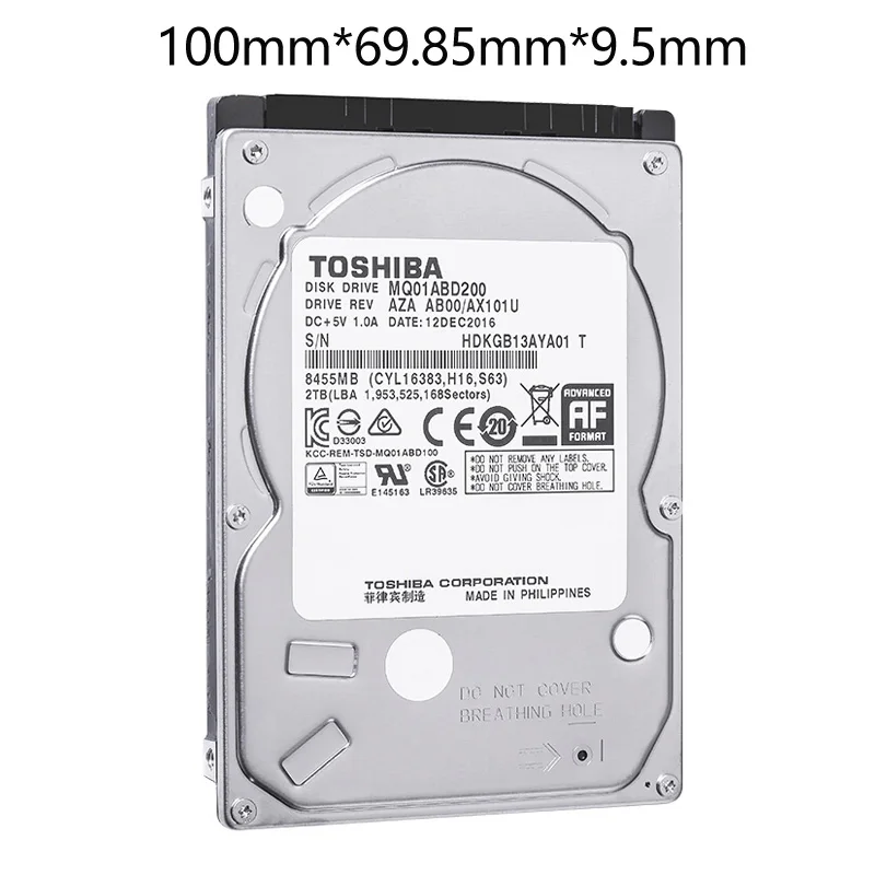 Жесткий Диск TOSHIBA для ноутбука жесткий диск HD 2 5 дюйма толщина 9 мм SATA III 128 м 6 0 5400