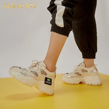 

SaraIris 2020 New Arrivals Genuine Leather Women Flats Round Toe Platform Mixed Colors Spring/Autumn Women Shoes