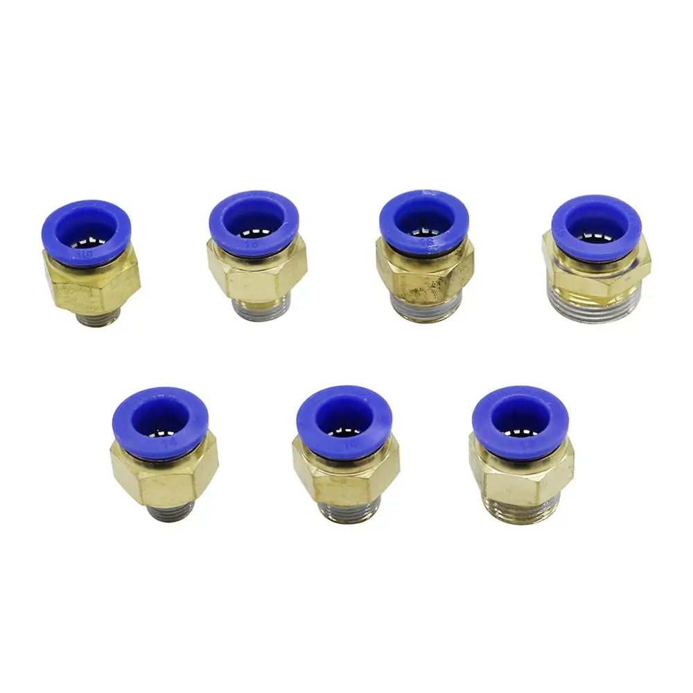 1/8BSP Male Thread 8mm Dia Brass Hose Barb Fittings Couplers Connectors 8pcs 