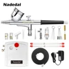 Nasedal Dual-Action Spray Gun Airbrush with Compressor 0.3mm Airbrush Kit for Nail Airbrush for Model Cake Car Painting NT-19 ► Photo 2/6