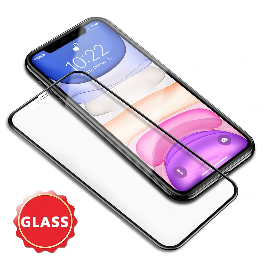 Защитное стекло с полным покрытием для iPhone 10 11 X XR XS 13 12 Pro Max защитой от царапин |
