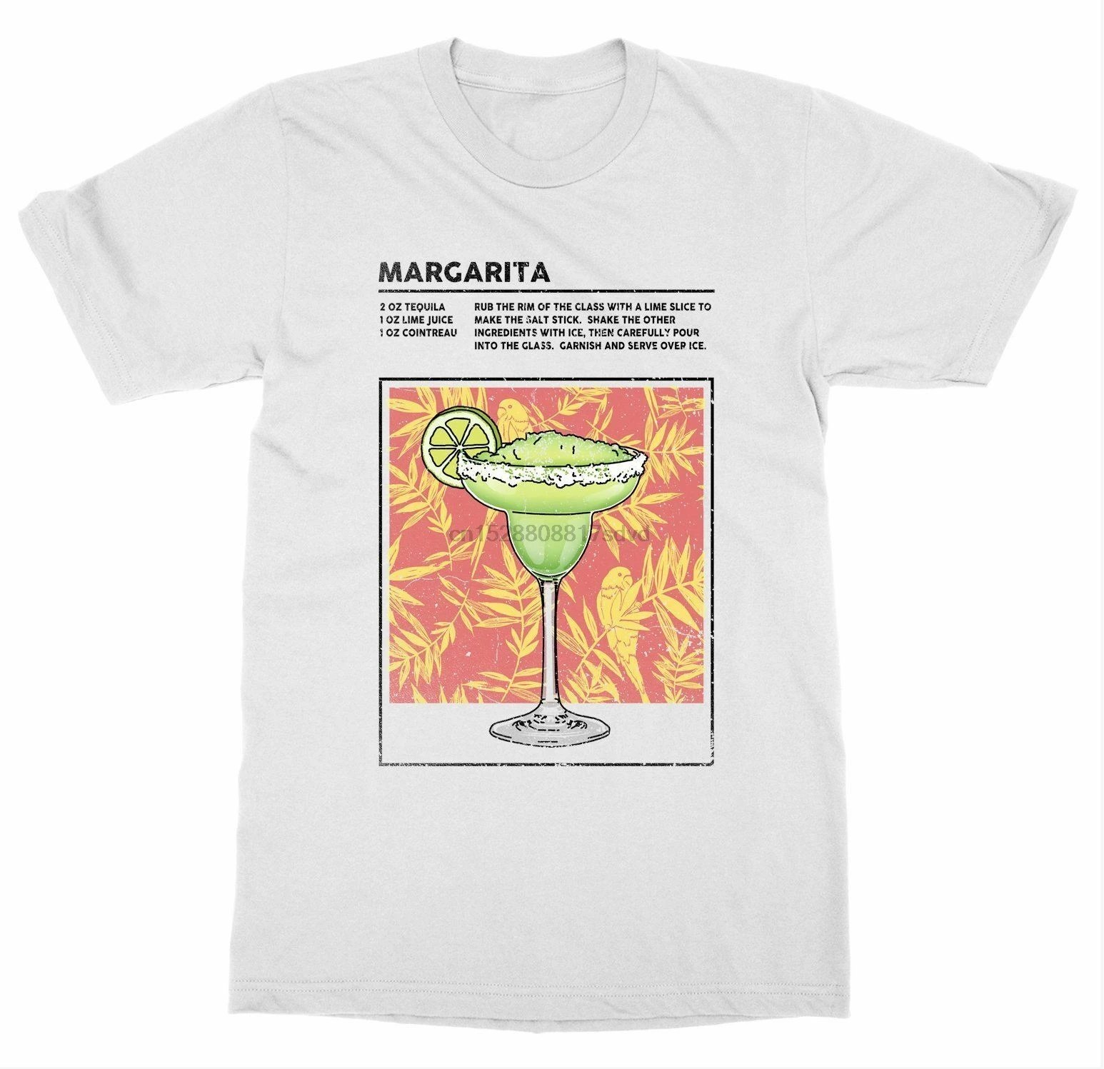 Футболка Margarita смешанный напиток коктейль алкоголь бармен выпивка Happy Hour Liquor