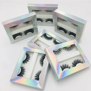 

2 Pairs Natural Flase Eyelashes Reusable Mink Hair Thick Eye Lashes Women Eye Makeup Tools Handmade 3D Fake Eyelashes Wholesale