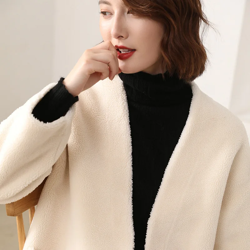 

Particle velvet fashion warm coat women's particle fur one wool fur coat