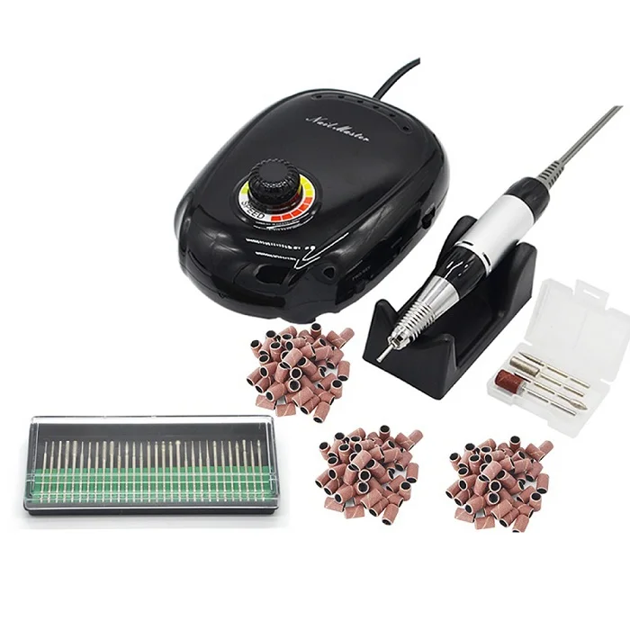 

20W Black Nail Art Drill Pen Machine Set Tools 35000RPM Pro Electric Nail Drill Machine Equipment Manicure Pedicure Files