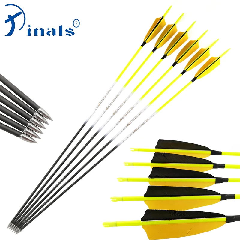 carbon archery arrow shaft bow hunting yellow 5