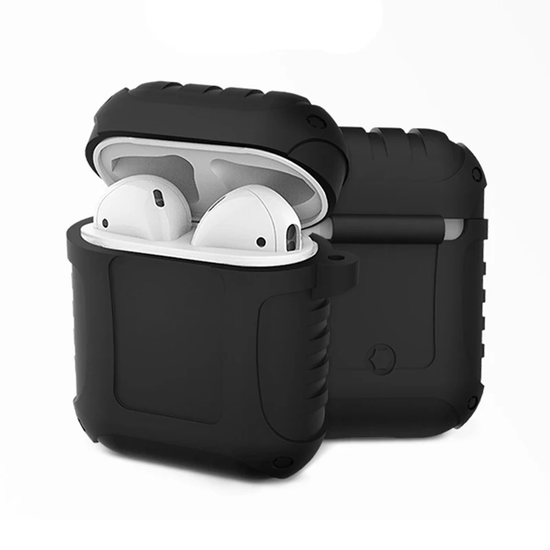 Black FFYY-новинка, беспроводная bluetooth-гарнитура, водонепроницаемый силиконовый чехол, подходит для Apple, Bluetooth, пять поколения, чехол для наушников - Цвет: Black
