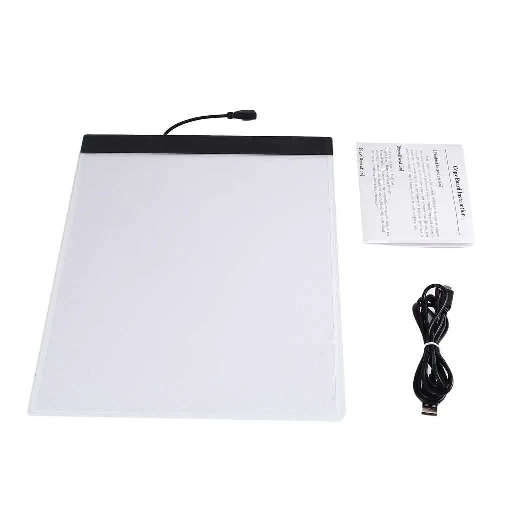 

K02 A4 Paper Size Copying Board Ultra Thin LED Luminous Painting Sketch Pad USB Portable Art Tracking Writing Light Panel