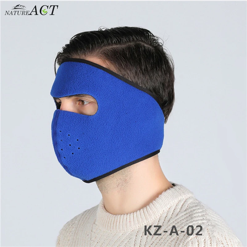 NATUREACT Теплая Флисовая велосипедная полумаска для лица, защитный колпак для лица, для велоспорта, лыжного спорта, для улицы, зимний теплый шарф, маска